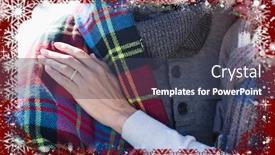  Presentation with married couple - Slides featuring married couple at the beach together against snow background and a dark gray colored foreground