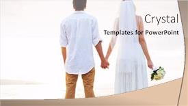  Presentation with married couple - Audience pleasing slide set consisting of costume during a birthday backdrop and a lemonade colored foreground