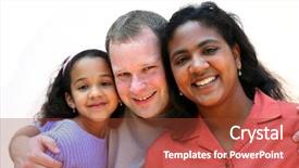  Presentation with married couple - Audience pleasing slide set consisting of married couple children - mixed race family set backdrop and a tawny brown colored foreground