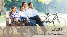  Presentation with indian - Slides featuring married couple children - modern indian family sitting background and a coral colored foreground