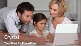  Presentation with married couple - Slides with married couple children - parents and child looking background and a violet colored foreground