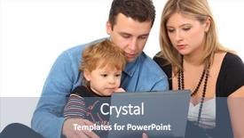  Presentation with look - Audience pleasing theme consisting of married couple children - parents whit son look backdrop and a  colored foreground