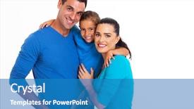  Presentation with floral border over white - Audience pleasing presentation theme consisting of married couple children - portrait of happy family backdrop and a teal colored foreground