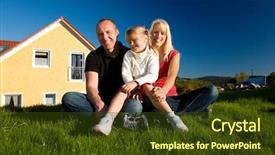  Presentation with married - PPT theme enhanced with married couple children - young family sitting background and a tawny brown colored foreground