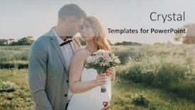 Presentation with married couple - Slide deck featuring married-couple-holding-with-flower background and a light gray colored foreground
