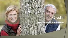  Presentation with married couple - PPT layouts having married couple leaning against tree background and a gray colored foreground