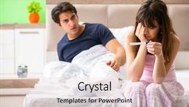  Presentation with married - Audience pleasing PPT layouts consisting of married woman with pregnancy result backdrop and a lemonade colored foreground