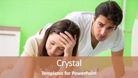  Presentation with married - Cool new slides with married woman with pregnancy result backdrop and a coral colored foreground