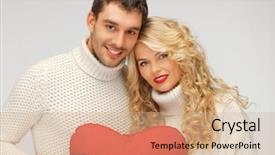  Presentation with medical heart infection - PPT layouts with marriege - picture of family couple background and a coral colored foreground