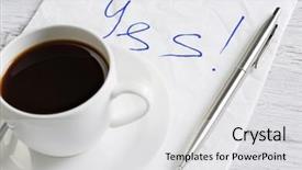  Presentation with answer sheet - Audience pleasing slide deck consisting of marrige - yes answer on napkin backdrop and a  colored foreground