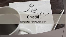  Presentation with answer sheet - Colorful slide set enhanced with marrige - yes answer on napkin backdrop and a light gray colored foreground