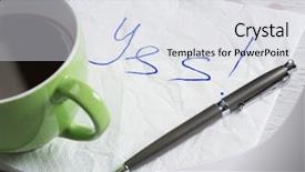  Presentation with answer sheet - Slide set with marrige - yes answer on napkin background and a light gray colored foreground