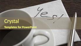  Presentation with questions answers question answer icon - Amazing PPT layouts having marrige - yes answer on napkin backdrop and a violet colored foreground