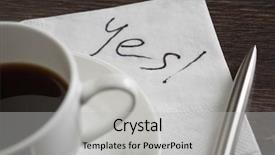  Presentation with answer sheet - Slide set having marrige - yes answer on napkin background and a light gray colored foreground