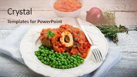  Presentation with bone marrow - Slides having marrow bone with green peas background and a coral colored foreground