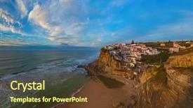  Presentation with rajasthan travel indian cameleer - Presentation design consisting of mars hill - azenhas do mar - portugal background and a tawny brown colored foreground