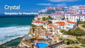  Presentation with coastal management - Slide deck enhanced with mars hill - azenhas do mar portugal coastal background and a  colored foreground
