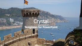  Presentation with aerial view of cape town - Slide set enhanced with mars hill - view of mediterranean town tossa background and a  colored foreground