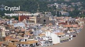  Presentation with aerial view of cape town - Amazing slide deck having mars hill - view of mediterranean town tossa backdrop and a dark gray colored foreground