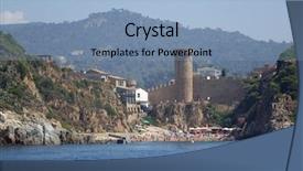  Presentation with aerial view of cape town - Beautiful slide deck featuring mars hill - view of mediterranean town tossa backdrop and a light blue colored foreground