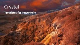  Presentation with mars - Presentation design having mars-landscape-with-beauty-sky background and a tawny brown colored foreground