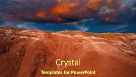  Presentation with mars - Presentation theme enhanced with mars-landscape-with-beauty-sky background and a tawny brown colored foreground