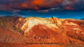  Presentation with mars - Colorful presentation theme enhanced with mars-landscape-with-beauty-sky backdrop and a red colored foreground