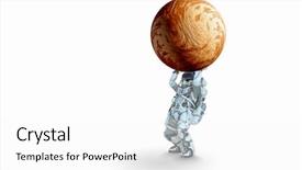  Presentation with planet mars - Slide deck featuring mars moon - spaceman carry big planet mixed background and a white colored foreground