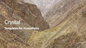  Presentation with landscape desert - Slide deck enhanced with mars moon - view of arid landscape background and a coral colored foreground