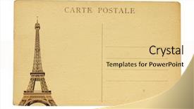  Presentation with eiffel tower - Cool new presentation theme with mars space - vintage french post card backdrop and a blonde colored foreground