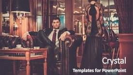  Presentation with formal - Cool new presentation theme with marsala - elegant couple in formal dress backdrop and a dark gray colored foreground