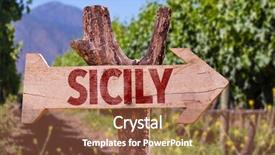  Presentation with winery - Amazing theme having marsala - sicily wooden sign with winery backdrop and a  colored foreground