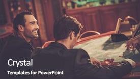  Presentation with casino - Theme with marsala - two fashionable men in suits background and a dark gray colored foreground