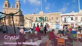  Presentation with pompei - Slide set with marsaxlokk-malta-january-11-2015 background and a tawny brown colored foreground