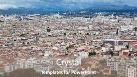  Presentation with notre dame - Presentation theme enhanced with marseille france panorama the famous background and a gray colored foreground