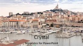  Presentation with notre dame - Colorful theme enhanced with marseille france sunset the famous backdrop and a light gray colored foreground