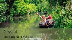  Presentation with marsh - Theme featuring marsh-happy-family-in-vacation background and a seafoam green colored foreground
