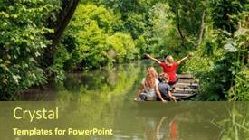  Presentation with marsh - Slides consisting of marsh-happy-family-in-vacation background and a tawny brown colored foreground