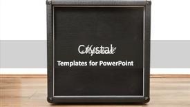  Presentation with speaker - Amazing presentation design having marshall-guitar-amplifier-speaker-cabinet backdrop and a  colored foreground