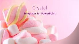  Presentation with sweet candy - Presentation theme enhanced with marshmallow-close-up-of-marshmallows background and a pink colored foreground