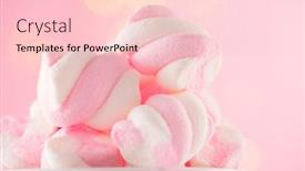  Presentation with sweet candy - Presentation featuring marshmallow-close-up-of-marshmallows background and a lemonade colored foreground