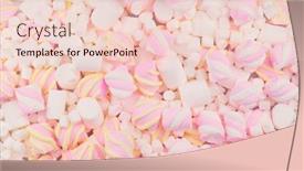  Presentation with sweet candy - Cool new PPT theme with marshmallow-close-up-of-various backdrop and a lemonade colored foreground