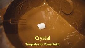  Presentation with food industry - Audience pleasing slides consisting of marshmallow dipped in chocolate backdrop and a tawny brown colored foreground