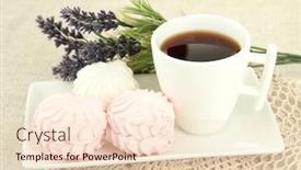  Presentation with light - Audience pleasing slide set consisting of marshmallows-on-plate-on-light backdrop and a  colored foreground