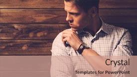  Presentation with rural - Slide deck with martadla - handsome man wearing checkered shirt background and a coral colored foreground