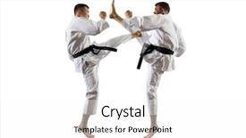  Presentation with martial arts - Amazing theme having martial arts masters karate practice backdrop and a white colored foreground