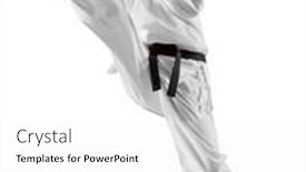  Presentation with karate - Presentation design having martial-arts-masters-karate-practice background and a  colored foreground