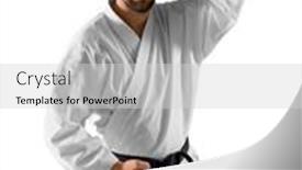  Presentation with martial arts - Slide deck enhanced with martial-arts-masters-karate-practice background and a light gray colored foreground