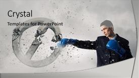  Presentation with martial law - Beautiful presentation theme featuring martial law - breaking all prohibitions backdrop and a light gray colored foreground