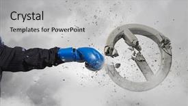  Presentation with breaking free - Slides with martial law - breaking all prohibitions background and a light gray colored foreground